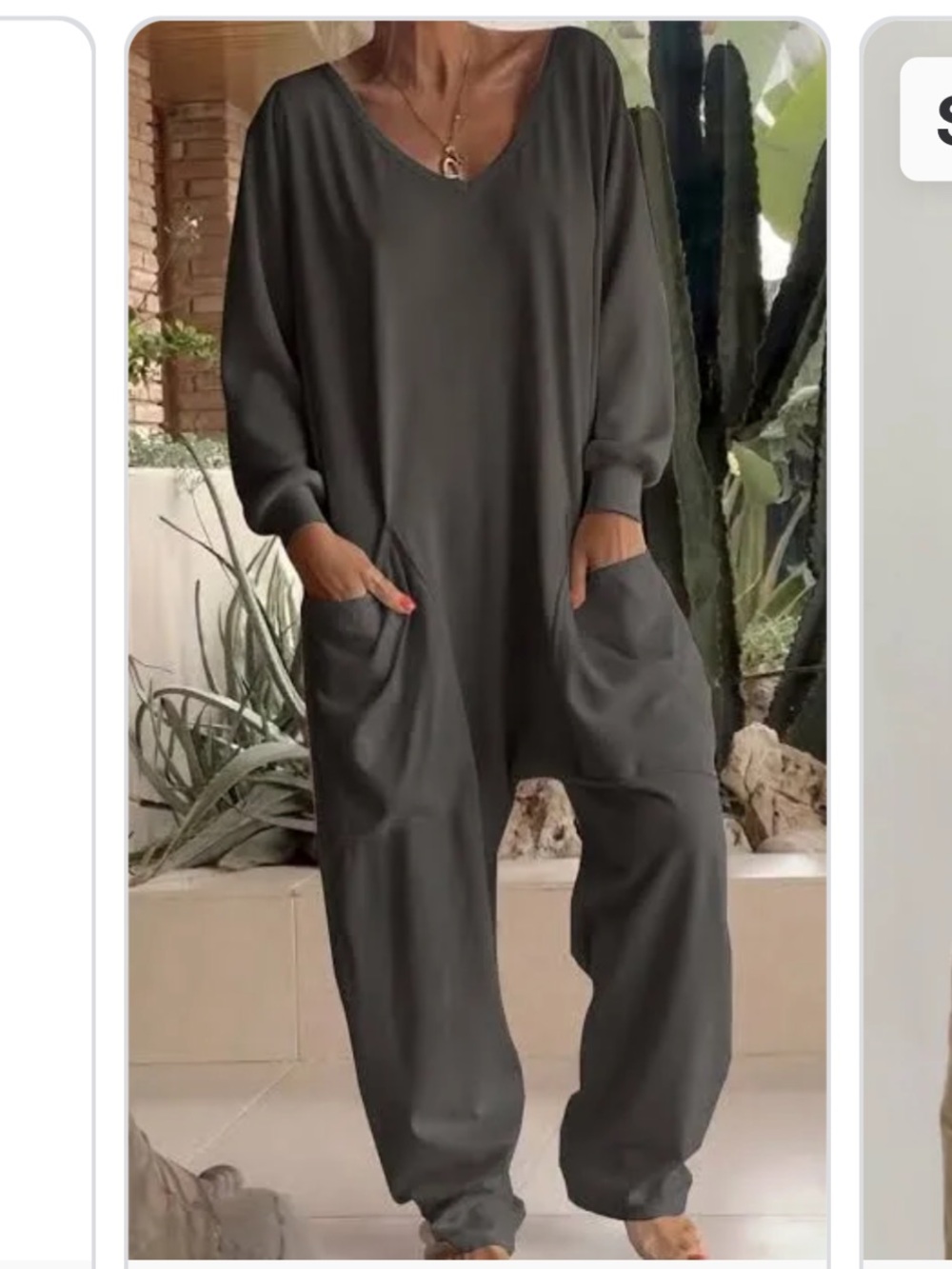 FREE PEOPLE HOT SHOT LONG SLEEVE ONSIE HOODIE JUMPSUIT CHARCOAL S M